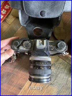 Canon FTb Black Vintage Film SLR Camera with Lens, Canon Case & Strap