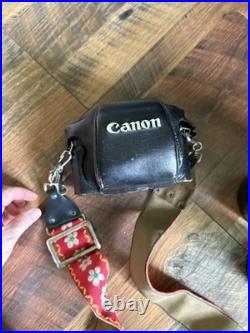 Canon FTb Black Vintage Film SLR Camera with Lens, Canon Case & Strap
