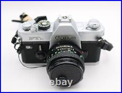 Canon FTb QL 35mm SLR Film Camera with 50mm f/1.8 Lens & Case Vintage Classic