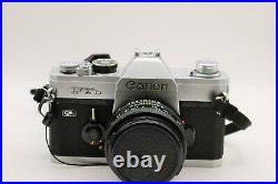 Canon FTb QL 35mm SLR Film Camera with 50mm f/1.8 Lens & Case Vintage Classic