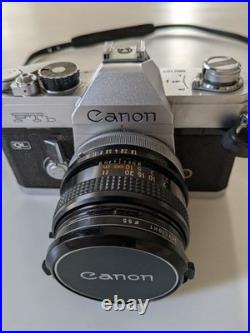 Canon FTb SLR Camera with 50mm f/1.8 Lens Vintage Classic Photography