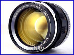 Canon Lens FL 58mm f1.2 MF Prime Standard FD Mount Camera SLR Vintage Used Japan
