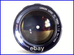 Canon Lens FL 58mm f1.2 MF Prime Standard FD Mount Camera SLR Vintage Used Japan