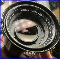 Canon Lens Vintage Japan FD Camera 100mm 200mm 100-200 mm Japan Long 15.6 SC