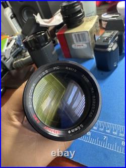 Canon T70 Film Camera And Lenses Combo! With Rare Vintage Canon Fanny Pack