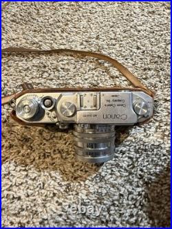 Canon Vintage Rangefinder Camera + 35mm Classic Lens with Brown Leather Case