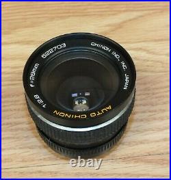 Chinon Ind. Auto 12.8 f=28mm (522703) Vintage Japan Camera Lens Only READ