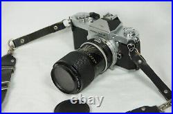 Clean Vintage Nikkormat FT3 SLR with Nikon zoom 4386mm 135 lens film Camera