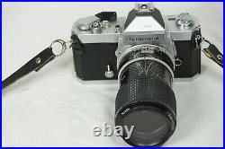 Clean Vintage Nikkormat FT3 SLR with Nikon zoom 4386mm 135 lens film Camera