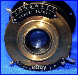 Conley Safty Shutter With Rare 8x10 Wide Angle Lens, Vintage 1890's