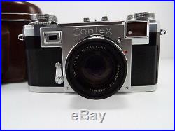 Contax Ragefinder Camera by Zeiss Ikon with 50mm Sonnar Lens and Case