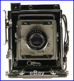 Crown Graphic 4x5 Press Film Camera Graflex Optar Lens f/4.7 135mm Excellent