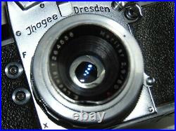 EXA Ihagee Dresden Spiegelreflexkamera Lens Objektiv Meritar 2,9/50 V E. Ludwig