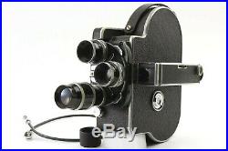 EXC+4 Bolex H16 Reflex 16mm Movie with Kern 25,16,75mm 3 Lens From JAPAN #4104