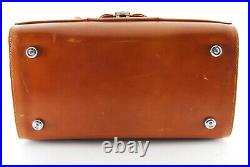 EXCELLENT+++++ Vintage Nikon Camera Bag-Large Brown Leather Hard Case FB-11
