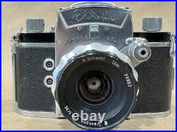 Exakta Exa Vintage Camera with 35mm f/3.5 a schacht Travenar R ULM Lens withbox Exakta Exa Vintage Camera with 35mm f/3.5 a schacht Travenar R ULM Lens withbox