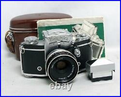 Exakta VX IIa Carl Zeiss Jena Tessar 50mm 12.8 35mm Film Camera Lens Vintage