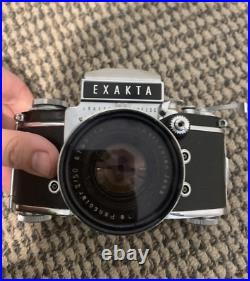 Exakta VX IIa Vintage Camera Body + Carl Zeiss Jena f. Exakta 50/2 Pancolar
