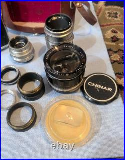Exakta VX Ihagee Dresden 35mm Camera Withmultiple lenses Untested