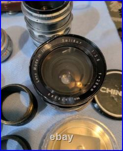 Exakta VX Ihagee Dresden 35mm Camera Withmultiple lenses Untested