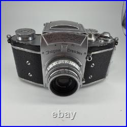 Exakta VX Ihagee Dresden 35mm Camera with Carl Zeiss Tessar F3.5 50mm READ
