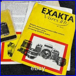 Exakta Varex IIb Vintage SLR Camera Carl Zeiss Jena Biotar Lens With extras