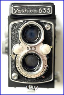 Excellent Vintage Yashica 635 Twin Lens Copal MXV Reflex Film Camera & Case