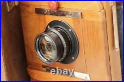 FKD 13x18cm USSR Russian Old Road Wooden Camera + Lens Industar-51 f4,5/210mm