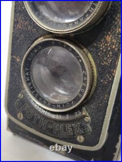 FOTH-FLEX Camera Germany VTG Dual Lens Anastigmat Detached Strap UNTESTED