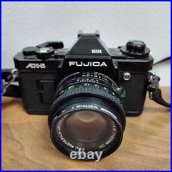 Fujica AX-5 Camera with X-Fujinon 50mm 1.6 Lens And Case Vintage VTG