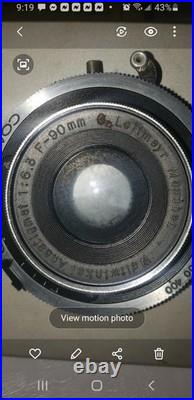 G. Leitmeyr München Weitwinkel Anastigmat 16.8 F-90MM Rare Vintage Lens