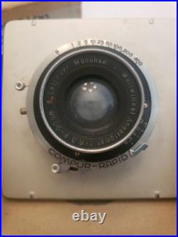 G. Leitmeyr München Weitwinkel Anastigmat 16.8 F-90MM Rare Vintage Lens