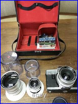 GERMANY Kodak Instamatic Reflex Camera Schneider-Kreuznach Kit With 3 Lenses