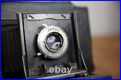 GRAFLEX 3A Camera with Wollensak f/4.5 101mm Lens Rapax Shutter Antique Vintage