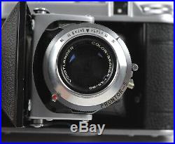 Germany Voigtlander Perkeo II 6x6 Film Camera Color Skopar 80mm f3.5 Lens & Case