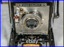 Graflex Speed Graphic 4x5 Camera Kit with Kodak Ektar Lens, Film Backs and Flash