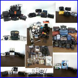 Huge Lot Cameras & Accessories 35mm Film Lights Bodies Lenses Wholesale Resale