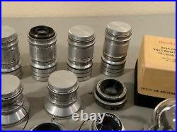 Huge Lot Of Vintage Camera Lenses Argus Kodak Wollensak