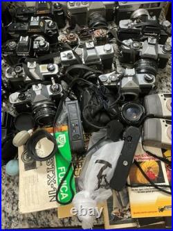 Huge Lot Of Vintage Cameras And Lenses For Parts Or Repair