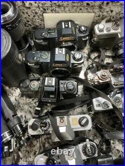 Huge Lot Of Vintage Cameras And Lenses For Parts Or Repair