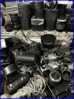 Huge Lot Of Vintage Cameras And Lenses For Parts Or Repair