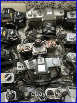 Huge Lot Of Vintage Cameras And Lenses For Parts Or Repair