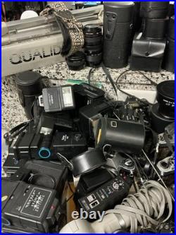 Huge Lot Of Vintage Cameras And Lenses For Parts Or Repair