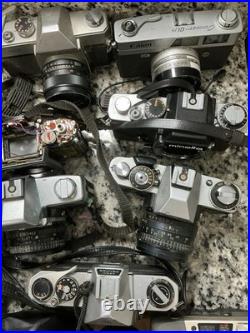 Huge Lot Of Vintage Cameras And Lenses For Parts Or Repair