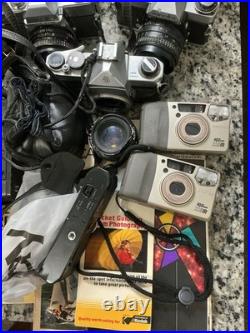 Huge Lot Of Vintage Cameras And Lenses For Parts Or Repair
