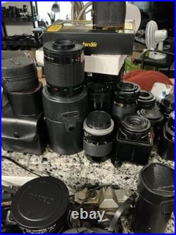 Huge Lot Of Vintage Cameras And Lenses For Parts Or Repair