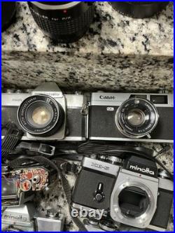 Huge Lot Of Vintage Cameras And Lenses For Parts Or Repair