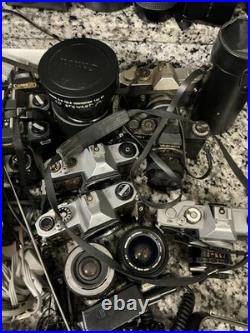 Huge Lot Of Vintage Cameras And Lenses For Parts Or Repair