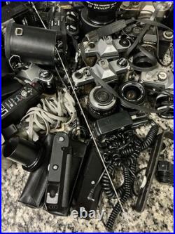 Huge Lot Of Vintage Cameras And Lenses For Parts Or Repair