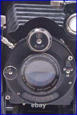 Ihagee Pionier 9x12cm Folding Camera Rodenstock Eurynar 135mm 4.5 Lens
